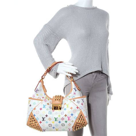 LOUIS VUITTON Monogram Multicolor Chrissie White